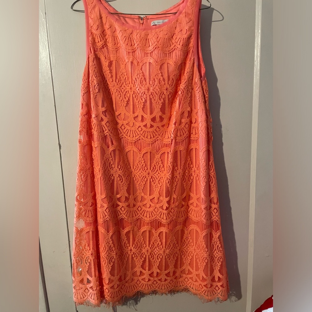 Coral summer dress